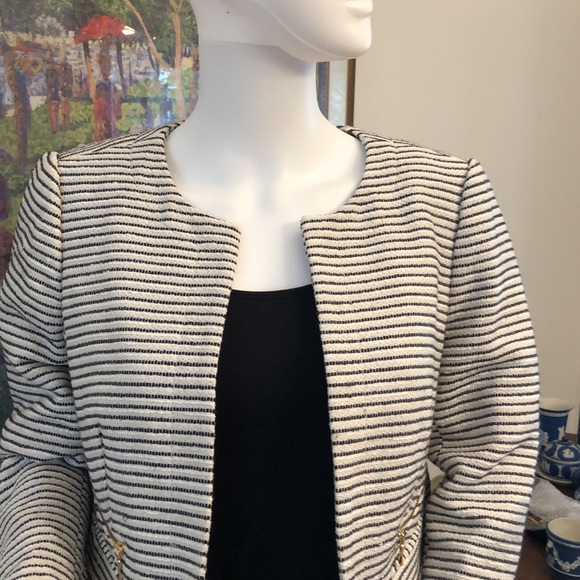 Ann Taylor Loft Striped Jacket - Picture 2 of 8